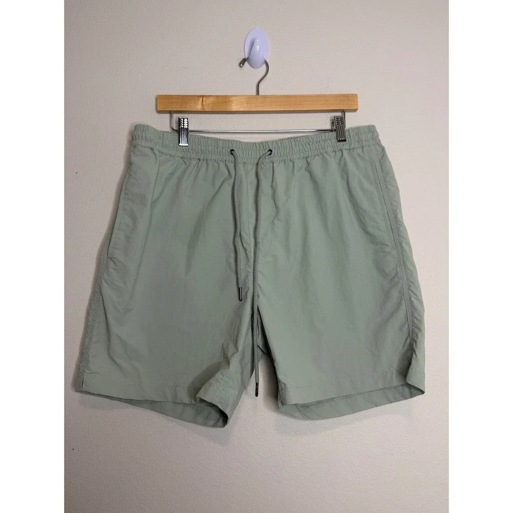 Madewell Men's Sage Green Drawstring Swim Trunks Shorts Large